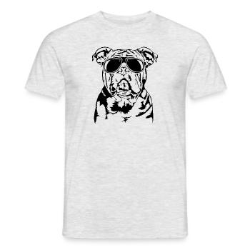 American XXL Bulldog cool Dog Portrait Wilsigns - Men's T-Shirt - heather grey - Front - AI Model Male 178 dark (178cm)