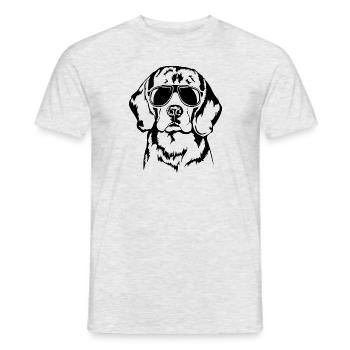 Beagle cool Hund Hunde Portrait Wilsigns - Männer T-Shirt - Grau meliert - Vorne - AI Model Male 178 dark (178cm)