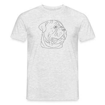 Bullmastiff - Männer T-Shirt - Grau meliert - Vorne - AI Model Male 178 dark (178cm)