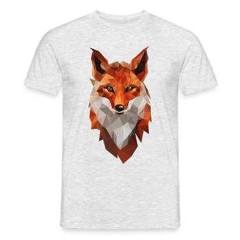 RENARD - MINIMALISTE - T-shirt homme - gris chiné - Devant - AI Model Male 178 dark (178cm)