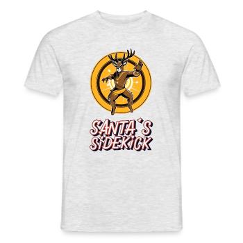Drôle de cadeau pour Saint-Nicolas! - L’acolyte du Père Noël - T-shirt homme - gris chiné - Devant - AI Model Male 178 dark (178cm)