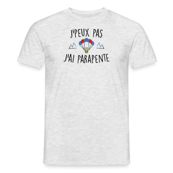J'peux pas j'ai parapente - T-shirt homme - gris chiné - Devant - AI Model Male 178 dark (178cm)