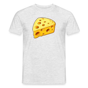 Käse Cheese - Männer T-Shirt - Grau meliert - Vorne - AI Model Male 178 dark (178cm)