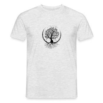 Arbre de la vie (fond clair) - T-shirt homme - gris chiné - Devant - AI Model Male 178 dark (178cm)