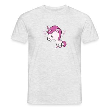 Unicorn design the little cute unicorn - Men's T-Shirt - heather grey - Front - AI Model Male 178 dark (178cm)