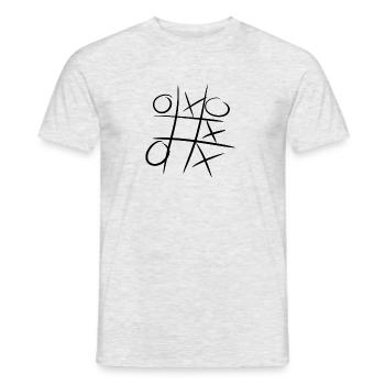 Tic tac toe - Men's T-Shirt - heather grey - Front - AI Model Male 178 dark (178cm)