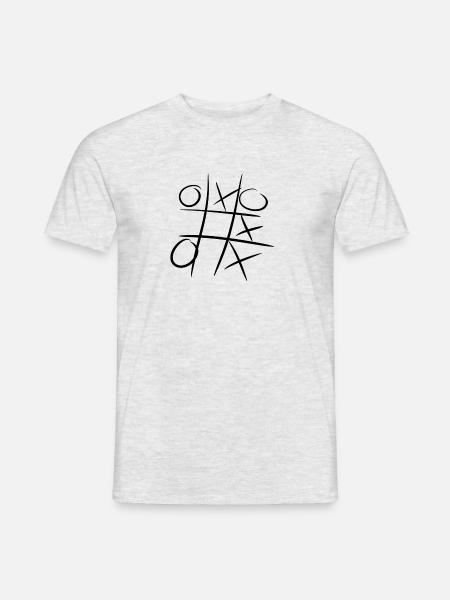 Tic tac toe - Men's T-Shirt - heather grey