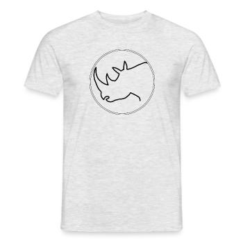 rhino - Men's T-Shirt - heather grey - Front - AI Model Male 178 dark (178cm)