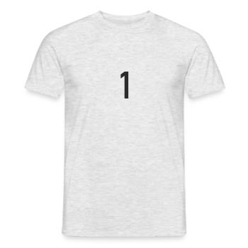#1 - Männer T-Shirt - Grau meliert - Vorne - AI Model Male 178 dark (178cm)