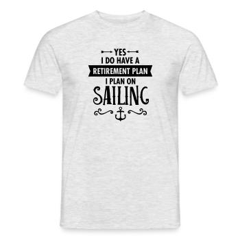 Retirement - Sailing - T-shirt homme - gris chiné - Devant - AI Model Male 178 dark (178cm)