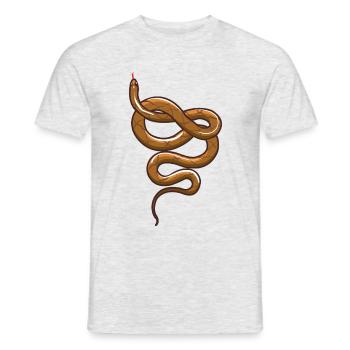 Snake Corn Snake non-toxic - Men's T-Shirt - heather grey - Front - AI Model Male 178 dark (178cm)
