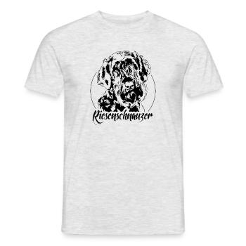 RIESENSCHNAUZER Dog DOG IGP Wilsigns - Men's T-Shirt - heather grey - Front - AI Model Male 178 dark (178cm)