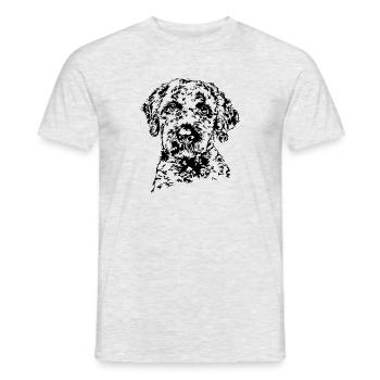 LAGOTTO ROMAGNOLO Portrait Dogs Dog Wilsigns - Men's T-Shirt - heather grey - Front - AI Model Male 178 dark (178cm)
