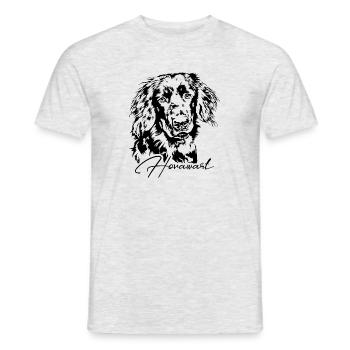 HOVAWART Portrait Dog Dogs Wilsigns - Men's T-Shirt - heather grey - Front - AI Model Male 178 dark (178cm)