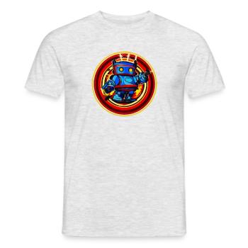 Böser Roboter Serie 006 - Männer T-Shirt - Grau meliert - Vorne - AI Model Male 178 dark (178cm)