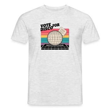 Vote for Disco - Men's T-Shirt - heather grey - Front - AI Model Male 178 dark (178cm)