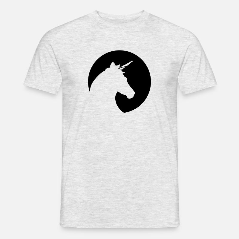Einhorn - Männer T-Shirt - Grau meliert