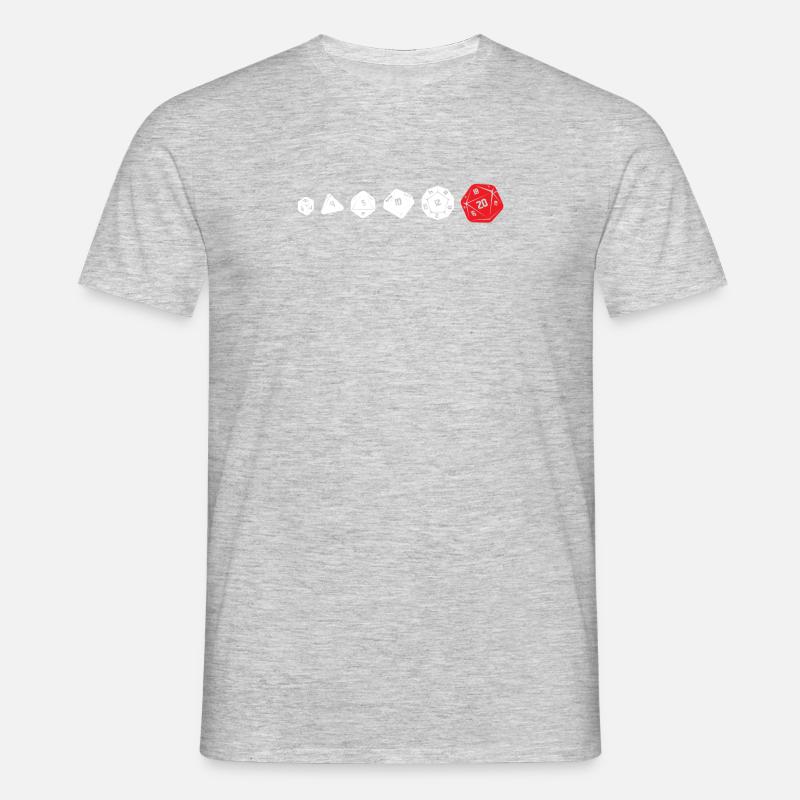 Pullover D20 DiceEvolution - Männer T-Shirt - Grau meliert