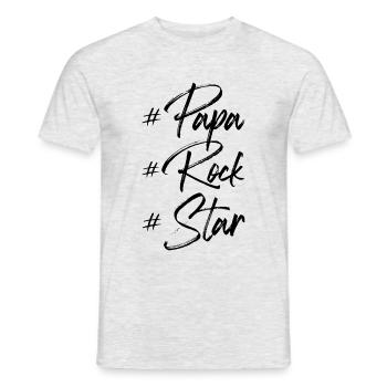 Papa Bestes Geschenk Papa - Männer T-Shirt - Grau meliert - Vorne - AI Model Male 178 dark (178cm)
