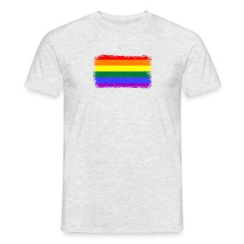 LGBTQ - Männer T-Shirt - Grau meliert - Vorne - AI Model Male 178 dark (178cm)