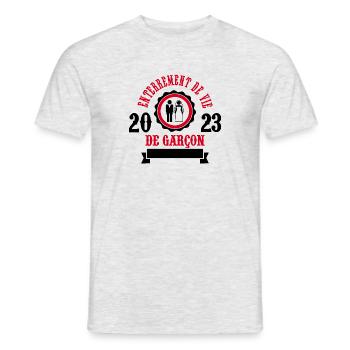 JGA 2023 - Bräutigam - Junggesellenabschied - Männer T-Shirt - Grau meliert - Vorne - AI Model Male 178 dark (178cm)