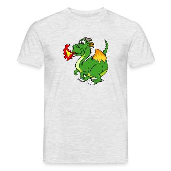 dragon - Men's T-Shirt - heather grey - Front - AI Model Male 178 dark (178cm)