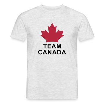 Team Kanada Design - T-shirt homme - gris chiné - Devant - AI Model Male 178 dark (178cm)