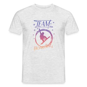 Snowboard - Männer T-Shirt - Grau meliert - Vorne - AI Model Male 178 dark (178cm)