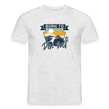 Born to Play Disc Golf Ultimate Frisbee - T-shirt homme - gris chiné - Devant - AI Model Male 178 dark (178cm)