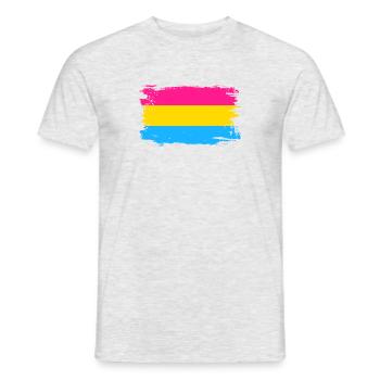 Drapeau de la fierté pansexuelle - T-shirt homme - gris chiné - Devant - AI Model Male 178 dark (178cm)