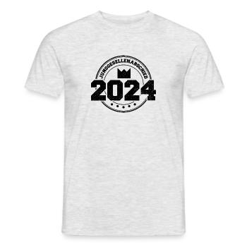 JGA 2024 Team Bräutigam - Junggesellenabschied - Männer T-Shirt - Grau meliert - Vorne - AI Model Male 178 dark (178cm)