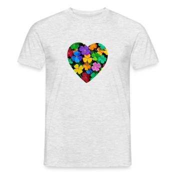 Buntes Kleeblatt - Männer T-Shirt - Grau meliert - Vorne - AI Model Male 178 dark (178cm)