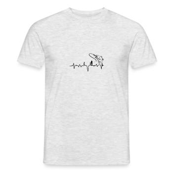 Fishing Evolution Fish - Men's T-Shirt - heather grey - Front - AI Model Male 178 dark (178cm)