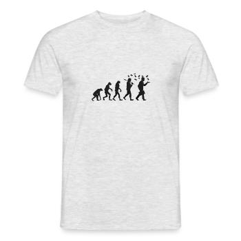 Evolution - Capitaliste - Cadeau - T-shirt homme - gris chiné - Devant - AI Model Male 178 dark (178cm)