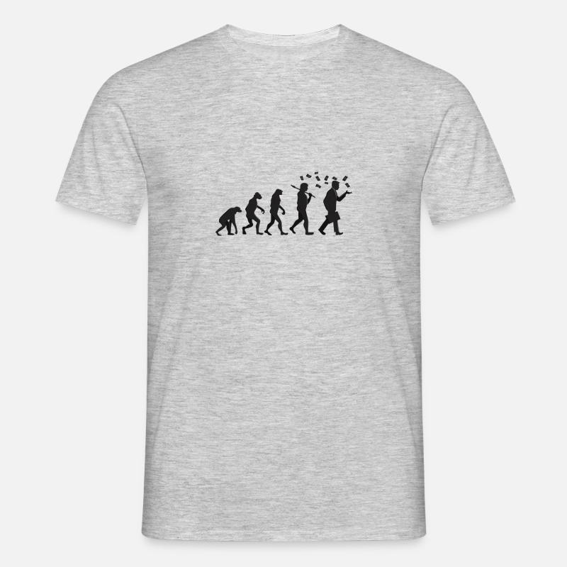 Evolution - Capitalist - Gift - Men's T-Shirt - heather grey