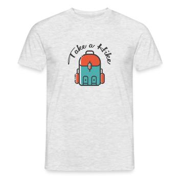 take a hike - Men's T-Shirt - heather grey - Front - AI Model Male 178 dark (178cm)