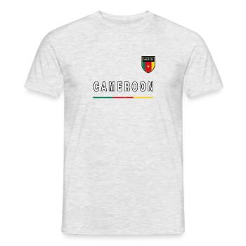 Cameroun Cameroun Drapeau Drapeau Armoiries Idée cadeau - T-shirt homme - gris chiné - Devant - AI Model Male 178 dark (178cm)
