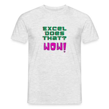 Excel does that? WOW! - Men's T-Shirt - heather grey - Front - AI Model Male 178 dark (178cm)