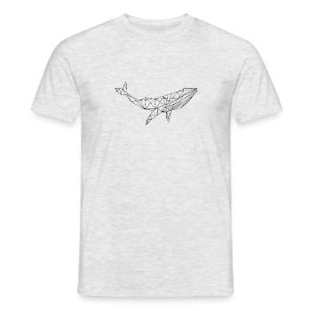 Whale - Men's T-Shirt - heather grey - Front - AI Model Male 178 dark (178cm)