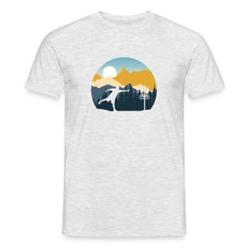 Disc Golf - Disc Golfing Spieler Ultimate Frisbee - Männer T-Shirt - Grau meliert - Vorne - AI Model Male 178 dark (178cm)