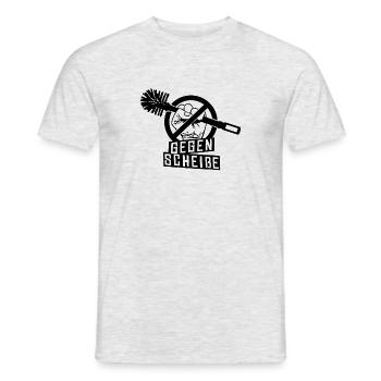 Gegen Scheiße Klobürste Politik Anti Dagegen - Männer T-Shirt - Grau meliert - Vorne - AI Model Male 178 dark (178cm)