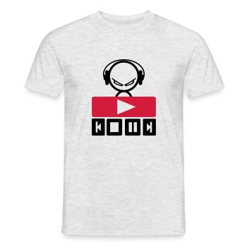 musik - Männer T-Shirt - Grau meliert - Vorne - AI Model Male 178 dark (178cm)