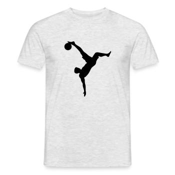 Football Fallrückzieher - T-shirt homme - gris chiné - Devant - AI Model Male 178 dark (178cm)