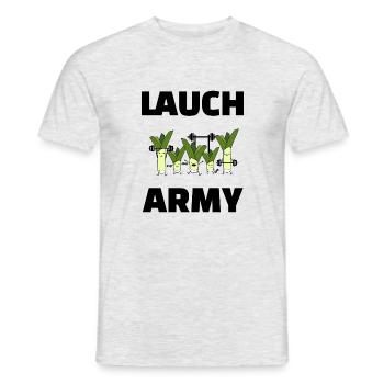 Lauch Army Trainingscrew aus Lauchs - Männer T-Shirt - Grau meliert - Vorne - AI Model Male 178 dark (178cm)