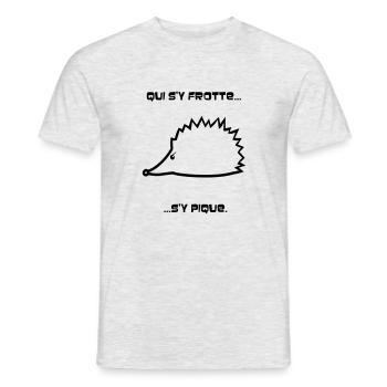 Wer reibt es Picknick - Männer T-Shirt - Grau meliert - Vorne - AI Model Male 178 dark (178cm)