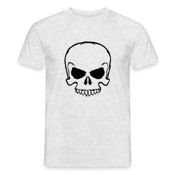 totenkopf - Men's T-Shirt - heather grey - Front - AI Model Male 178 dark (178cm)