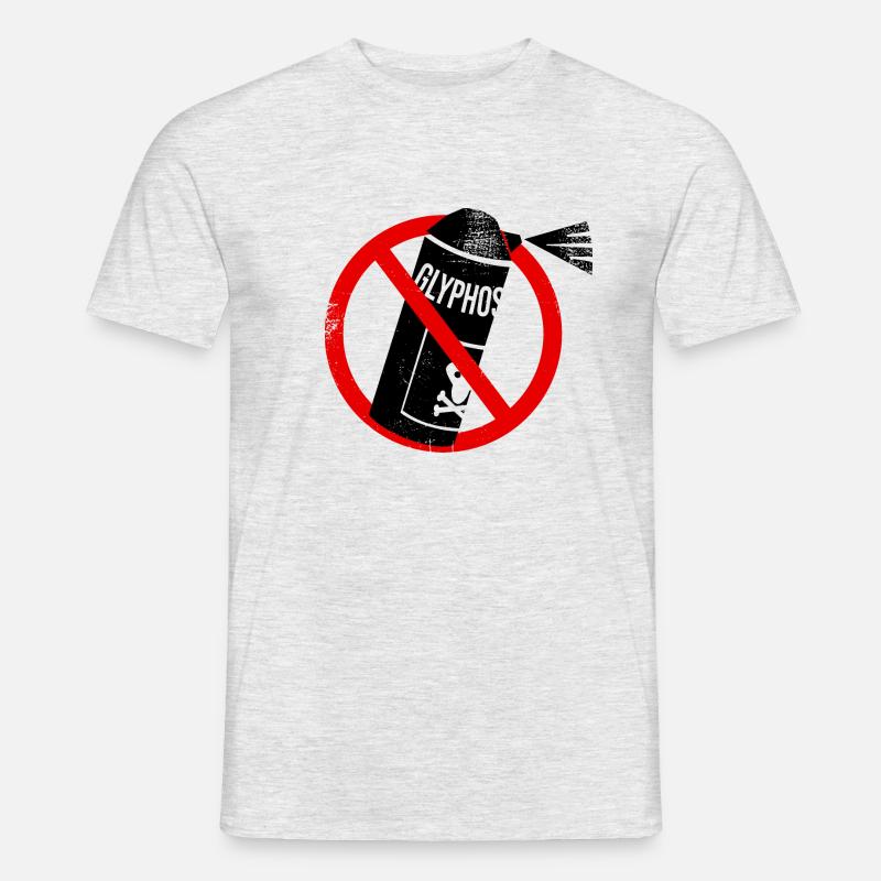 Stop Glyphosat - Männer T-Shirt - Grau meliert