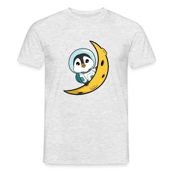 Penguin Moon - Men's T-Shirt - heather grey - Front - AI Model Male 178 dark (178cm)