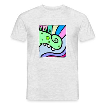 Caméléon dans la boîte de couleur imagination abstraite - T-shirt homme - gris chiné - Devant - AI Model Male 178 dark (178cm)