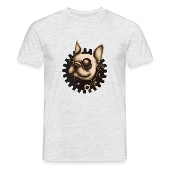 Steampunk Französischer Mobber - Männer T-Shirt - Grau meliert - Vorne - AI Model Male 178 dark (178cm)